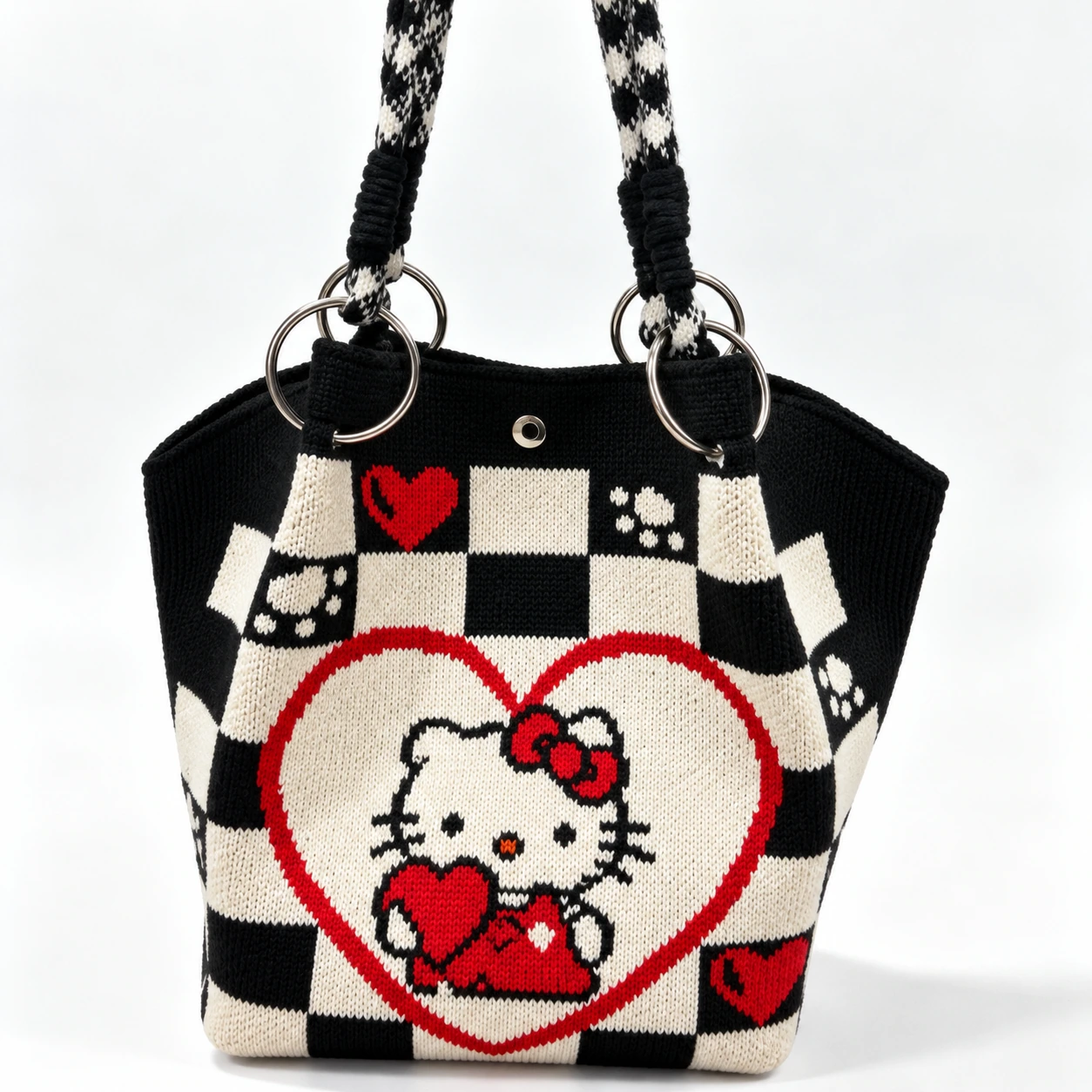 Checker Heart Cat — AI-enhanced product image