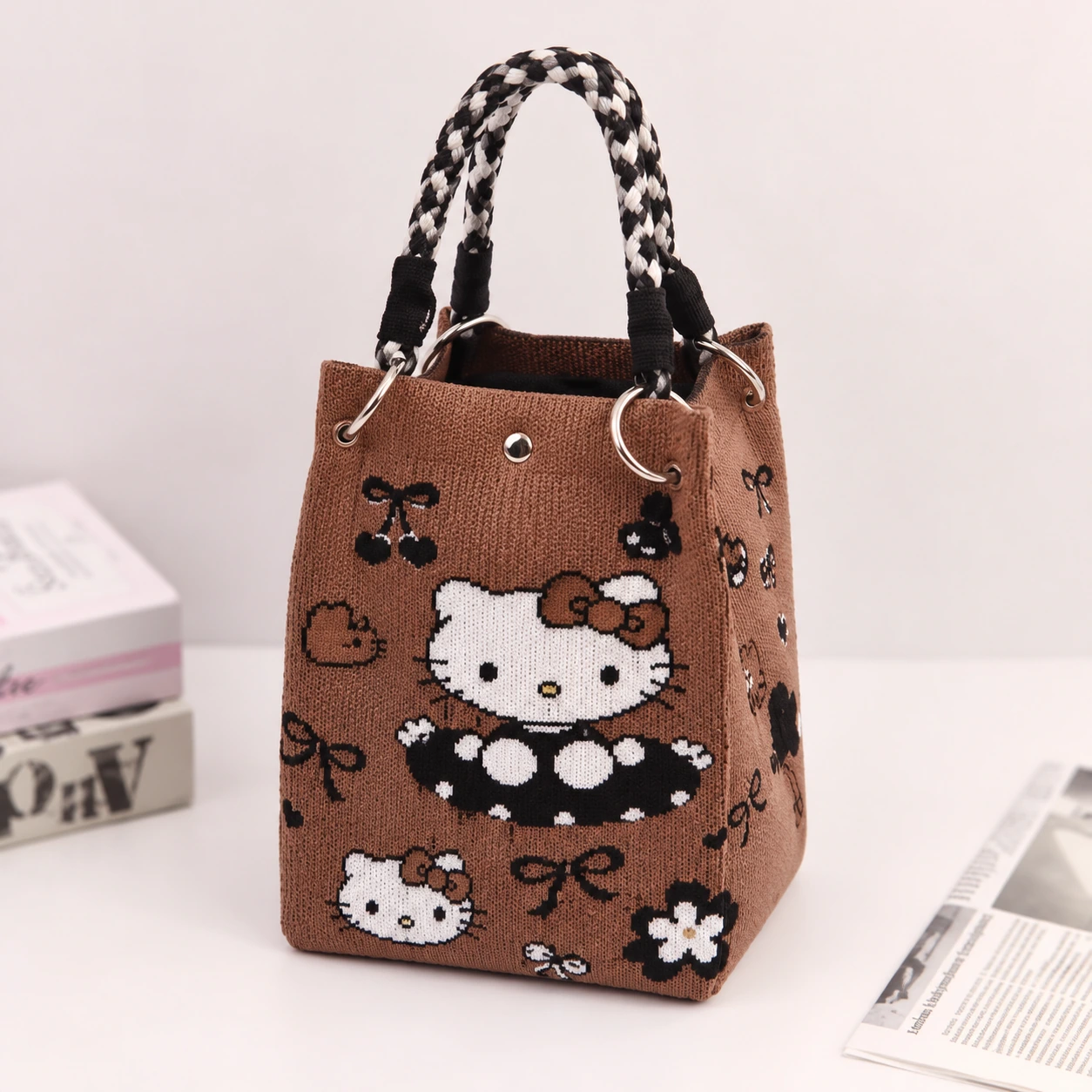 Cocoa Bow Cat — AI-enhanced product image
