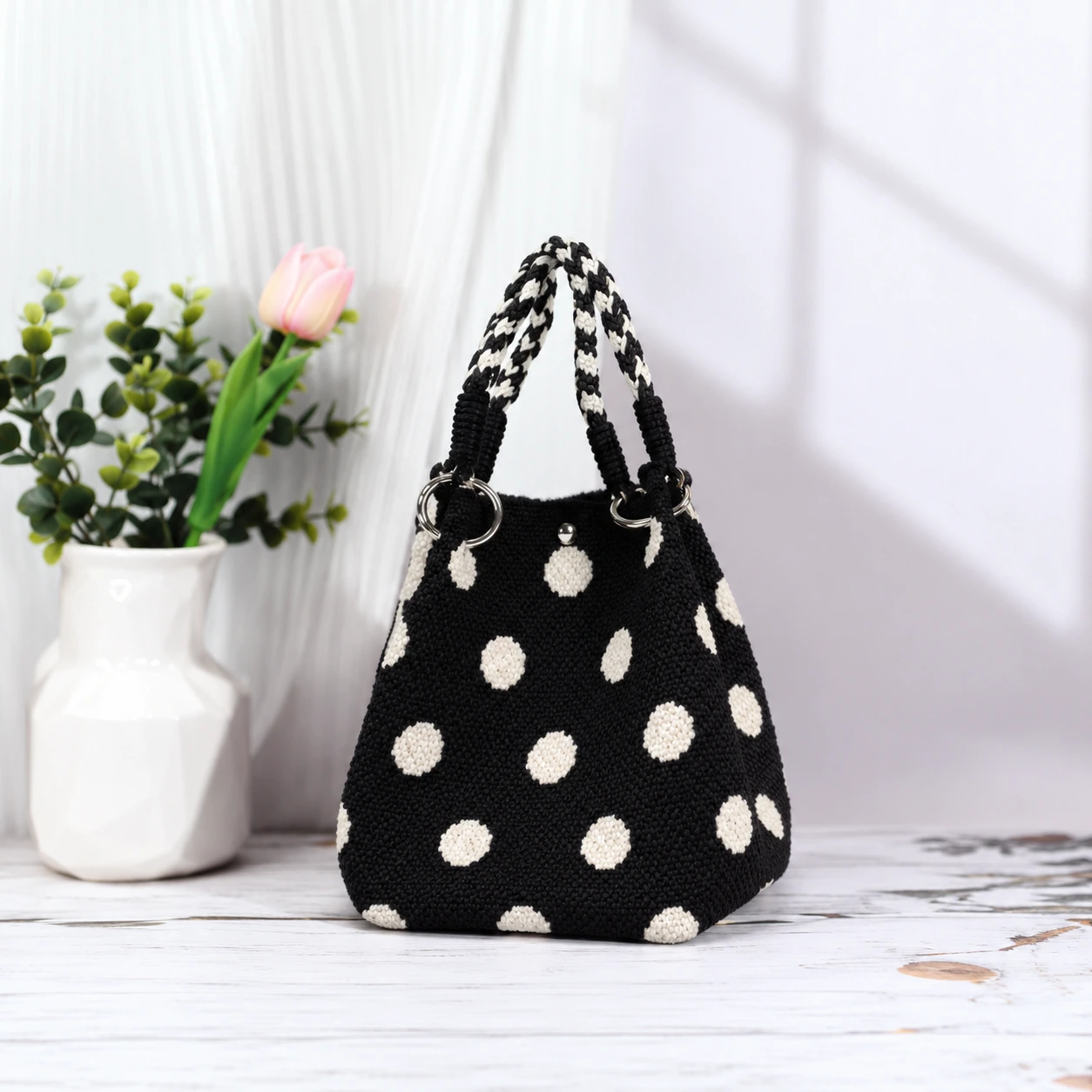 Noir Polka — AI-enhanced product image
