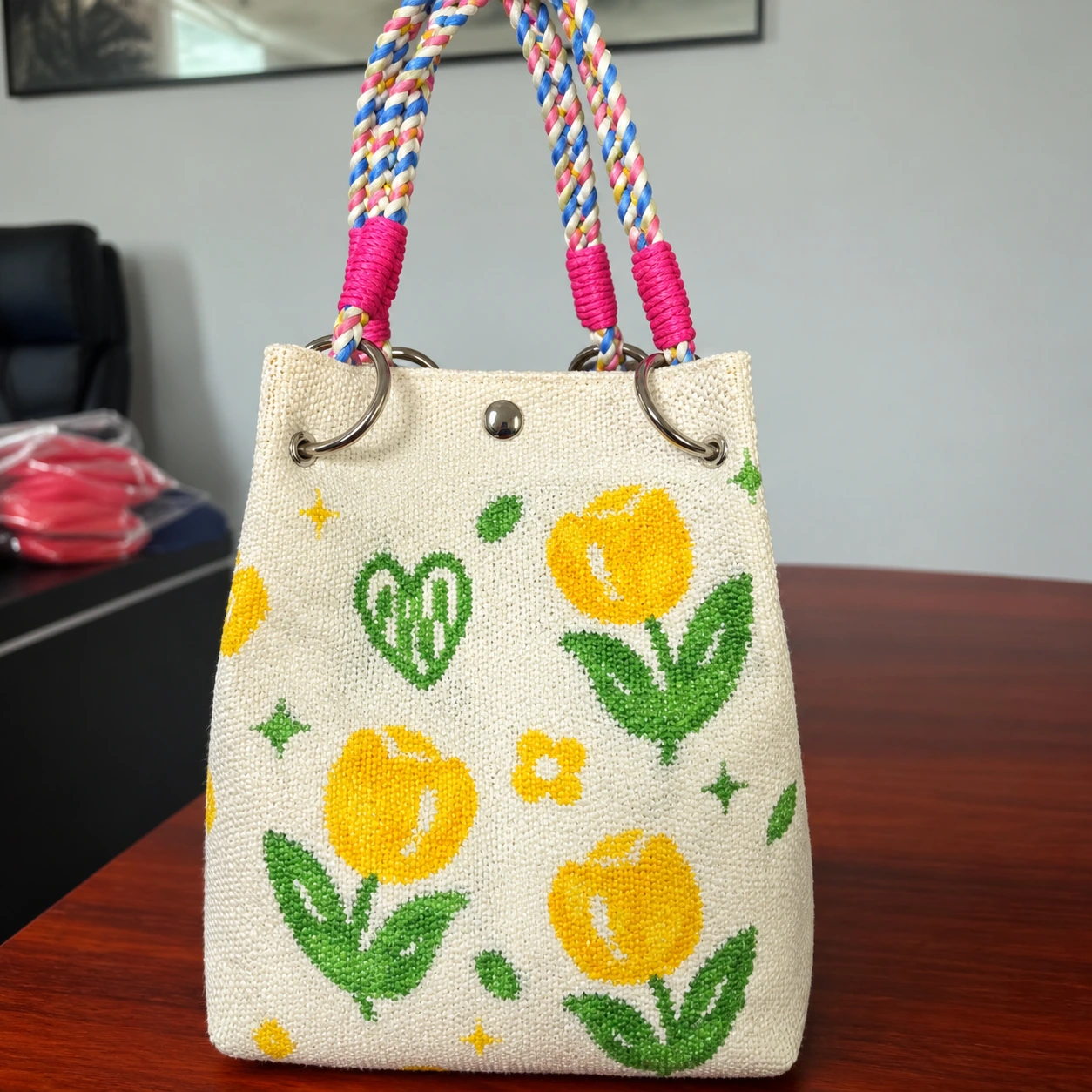 Yellow Tulip Garden — AI-enhanced product image